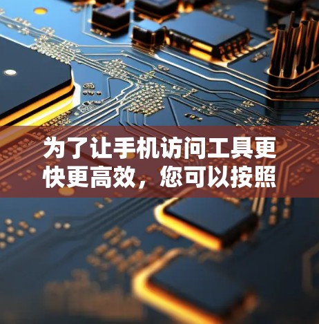 为了让手机访问工具更快更高效,您可以按照以下步骤进行选择和使用 为了让手机访问工具更快更高效,您可以按照以下步骤进行选择和使用