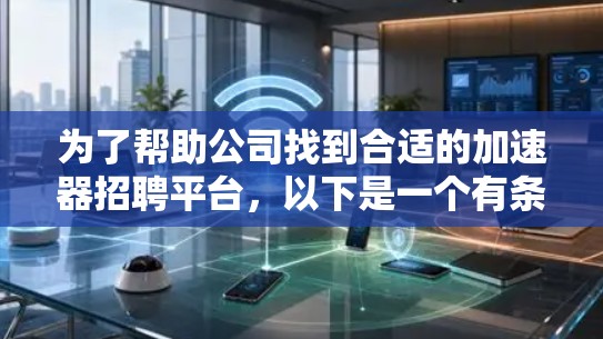 为了帮助公司找到合适的加速器招聘平台,以下是一个有条理的解决方案 为了帮助公司找到合适的加速器招聘平台,以下是一个有条理的解决方案
