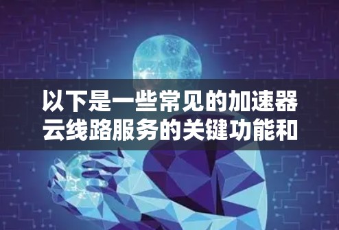 以下是一些常见的加速器云线路服务的关键功能和用途 以下是一些常见的加速器云线路服务的关键功能和用途