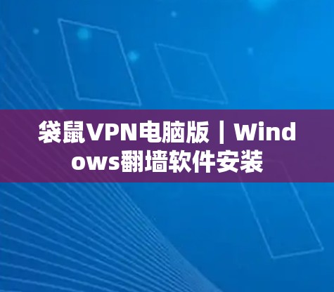 袋鼠VPN电脑版｜Windows翻墙软件安装
