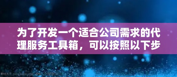 为了开发一个适合公司需求的代理服务工具箱，可以按照以下步骤进行